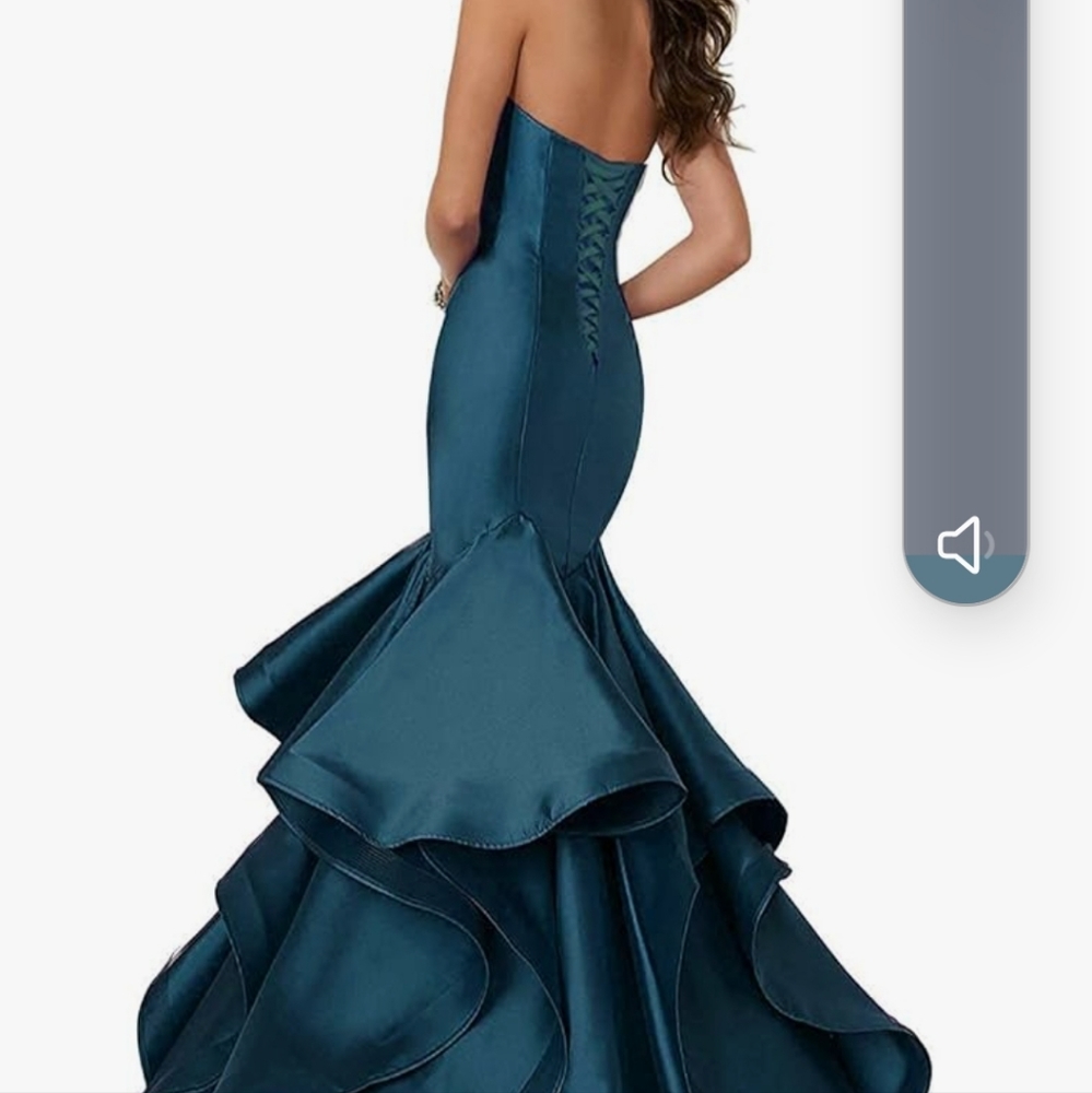 Beautiful strapless formal gown.  Never worn, chose another dress.